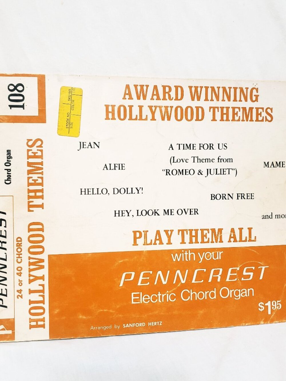 Play Them all Penncrest Chord Organs Sheet Music Book 108 Beginner 1970 JCPenney
